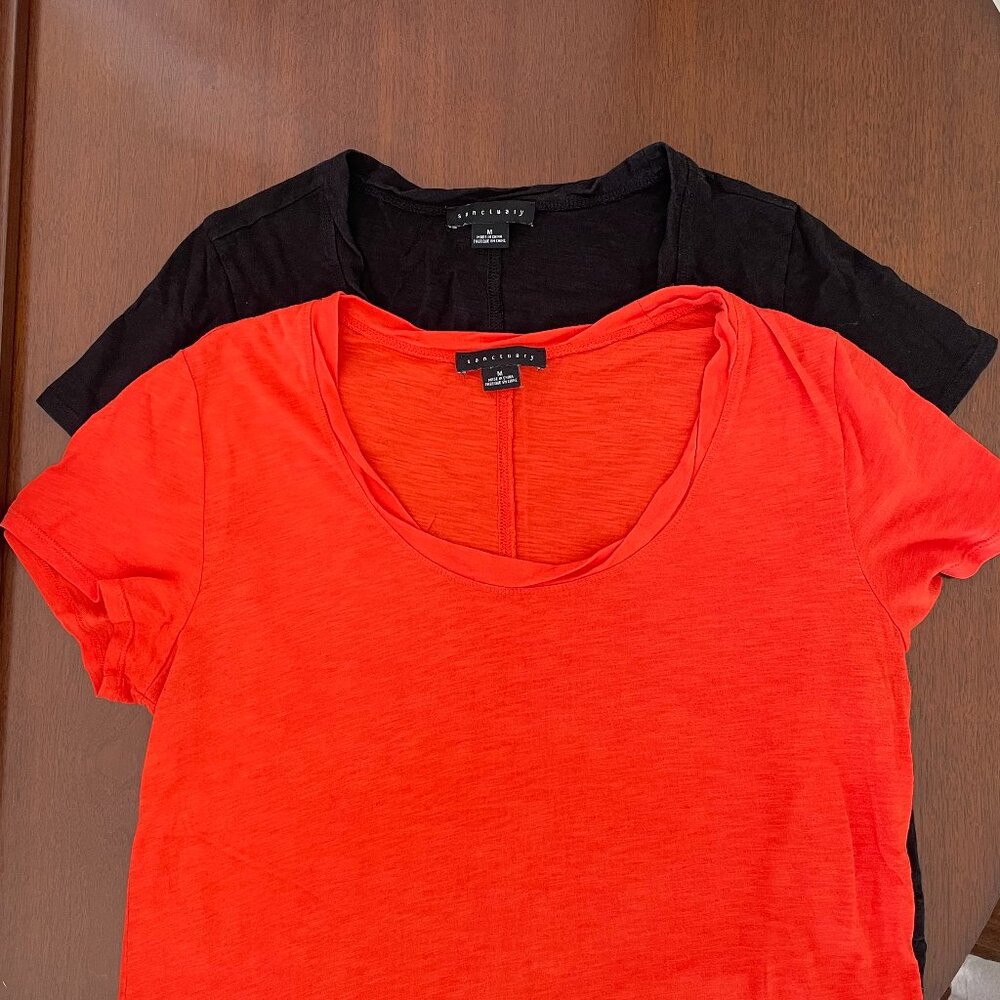 Set of 2 Sanctuary Twist Neckline Tees